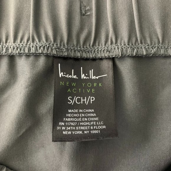 Nicole Miller Active Athletic Skirt S Grey Zip Pockets Elastic Drawstring Waist - Picture 5 of 5